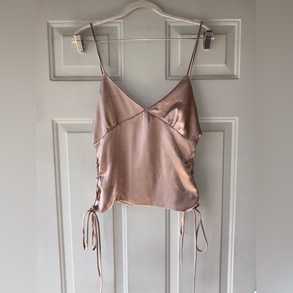Zara Satin Cowl Neck Top
